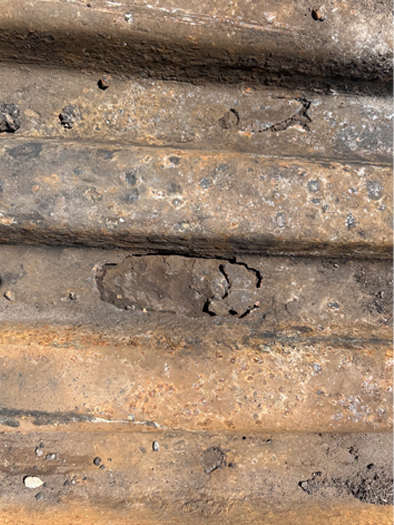 Erosion in metal deck